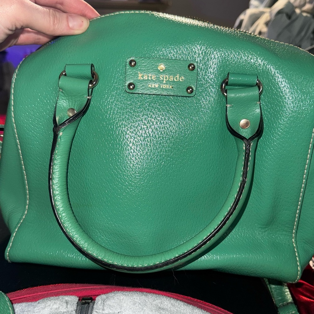 Kate Spade Green Leather Satchel